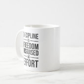 Mug La Discipline Est La Liberté Déguisée Comme Effort (Devant gauche)