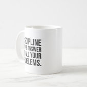 Mug La Discipline Est La Réponse, Gym, Hustle, Succès (Devant gauche)