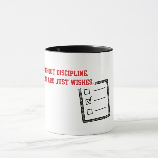 Mug La Discipline Transforme les Objectifs en Réalité (Centre)