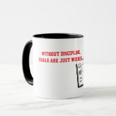 Mug La Discipline Transforme les Objectifs en Réalité (Devant gauche)