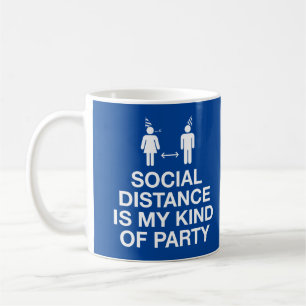 Mug La distance sociale est mon genre de parti