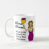 Mug La diva "vin de vin est ma récompense… " (Gauche)