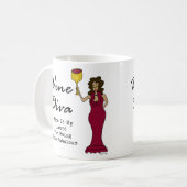 Mug La diva "vin de vin est ma récompense pour être (Devant gauche)