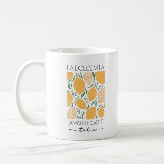 Mug La Dolce Vita Amalfi Coast Italie Lemons Travel (Gauche)