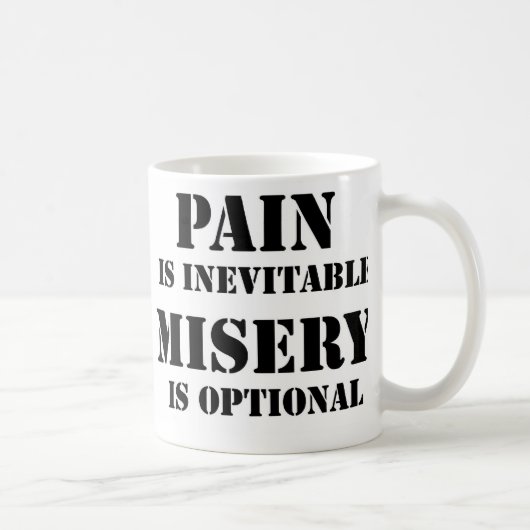 Mug La douleur est inévitable (Droite)