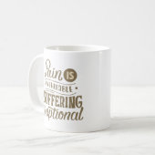 Mug la douleur est inévitable la souffrance est facult (Devant gauche)