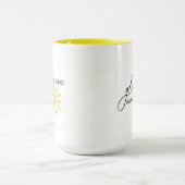 Mug Là, Elle Glisse De Nouveau Citation Positive Jaune (Centre)
