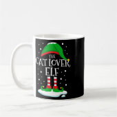 Mug La famille de Noël des elfes Amoureux de les chats (Gauche)