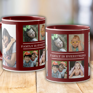 Mug La famille est tout 6 Collage photo Bourgogne