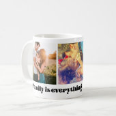 Mug La famille est tout le mignon collage photo (Devant gauche)