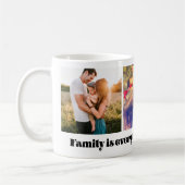 Mug La famille est tout le mignon collage photo (Gauche)