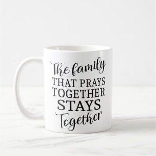 Mug La famille qui prie ensemble des citations spiritu