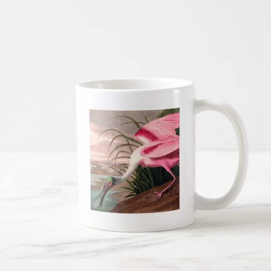 Mug La faune des oiseaux d'Audubon de Spoonbill Roseat (Droite)