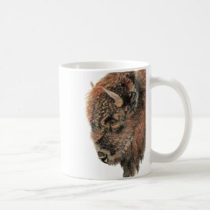 Mug La faune du bison d'aquarelle La faune sauvage Nat