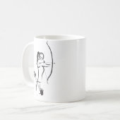 Mug La femelle Recurve Archer (Devant gauche)