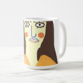 Mug la femme art abstrait (Devant droit)