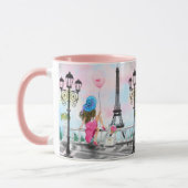 Mug La Femme Cadeau De La Tour Eiffel À Paris (Gauche)