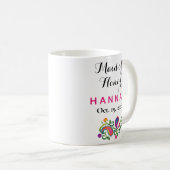 Mug La femme d'honneur Mariage de script de typographi (Devant droit)