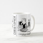 Mug La femme masque la télécommande de la télévision (Devant droit)