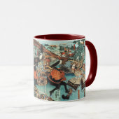 MUG LA FEMME SAMURAI TOMOE GOZEN HORSEBACK DANS LA BAT (Devant droit)