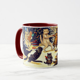 Mug La fête de Noël du chat, Louis Wain