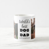 Mug La Fête des pères 2 du meilleur papa chien du mond (Centre)