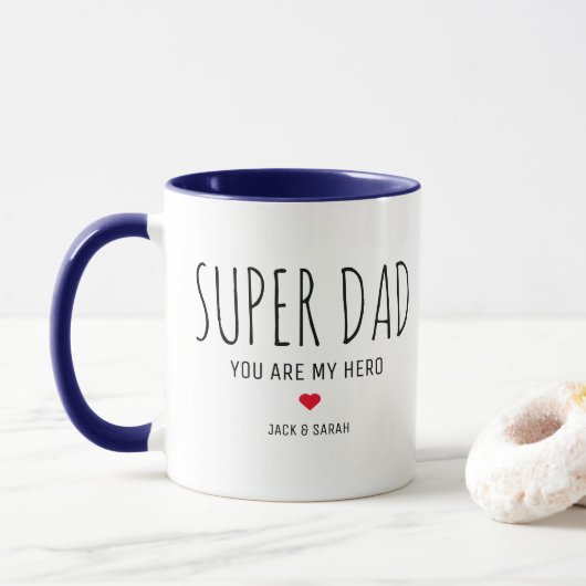 Mug La Fête des pères de Super Papa (Avec donut)