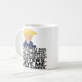 Mug La Fête des pères de Trump amusante (Devant gauche)