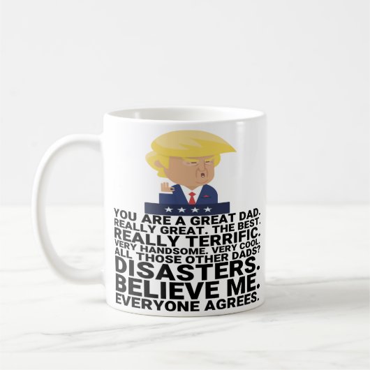 Mug La Fête des pères de Trump amusante (Gauche)