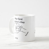 Mug La fête des pères joyeuse de la première mère (Devant gauche)