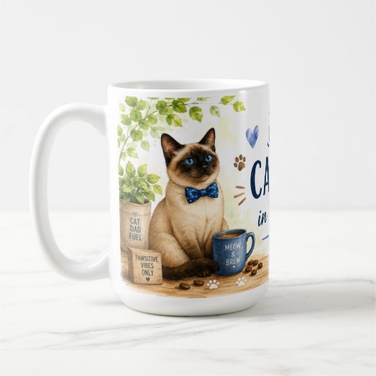 Mug La fête des pères pour papa chat (Gauche)