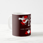 Mug La Feuille d'érable du Canada, Joyeuse fête du Can (Devant gauche)
