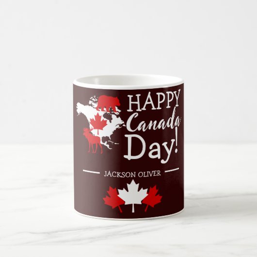 Mug La Feuille d'érable du Canada, Joyeuse fête du Can (Centre)