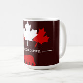 Mug La Feuille d'érable du Canada, Joyeuse fête du Can (Devant droit)