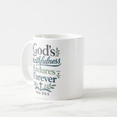 Mug La fidélité de Dieu dure éternellement Vérité bibl (Devant gauche)