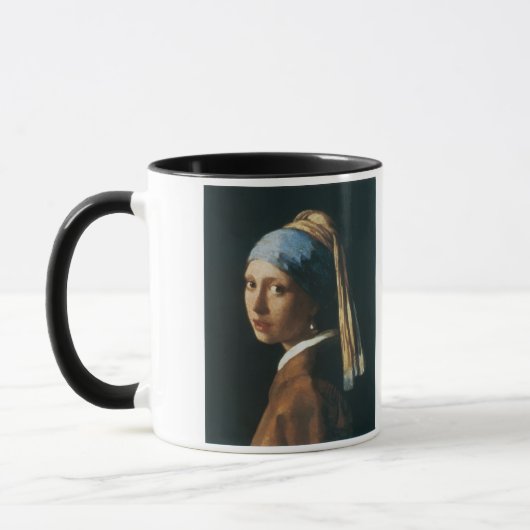 Mug La fille avec une boucle d'oreille de perle (Gauche)