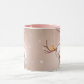 Mug La fille serrant le chien dans les Antlers de renn (Centre)