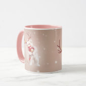 Mug La fille serrant le chien dans les Antlers de renn (Devant gauche)