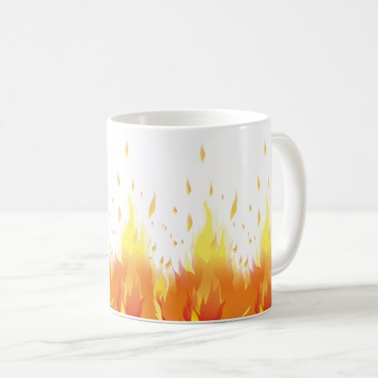 Mug La flamme de la passion : l'amour enflammé (Devant droit)