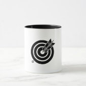 Mug La flèche atteint une cible ronde (Centre)