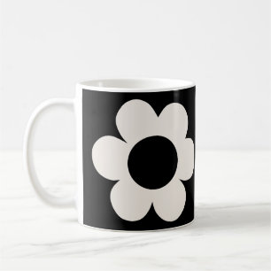 Mug La Fleur 06 Florale Rétro Fleur Noir Et Blanc