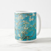 Mug La floraison d'amandes bleues turquoise et vibrant (Devant droit)