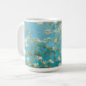 Mug La floraison d'amandes bleues turquoise et vibrant (Devant gauche)