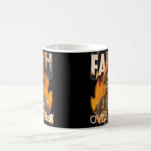 Mug La foi au-dessus de la peur Pompier La foi chrétie (Centre)