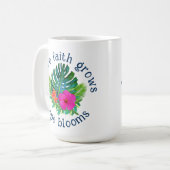 Mug La foi chrétienne grandit Fleur tropicale L'espéra (Devant gauche)
