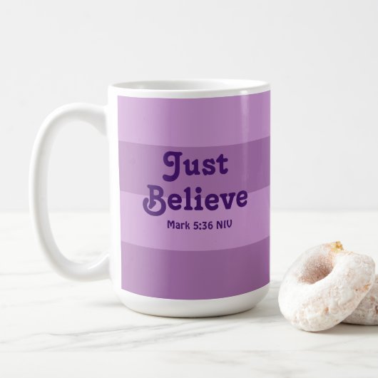 Mug La Foi Chrétienne Juste Croire La Bible Verse Viol (Avec donut)