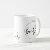 Mug La foi chrétienne personnalisée peut déplacer les (Devant droit)