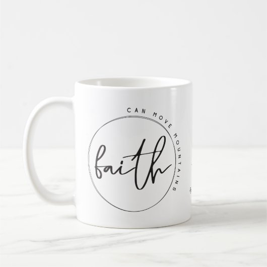 Mug La foi chrétienne personnalisée peut déplacer les (Gauche)