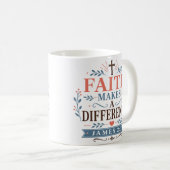Mug La foi fait une différence Inspiration chrétienne (Devant droit)