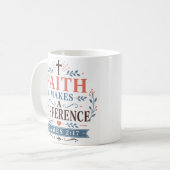 Mug La foi fait une différence Inspiration chrétienne (Devant gauche)